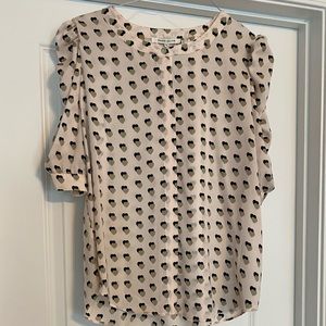 Heart print blouse